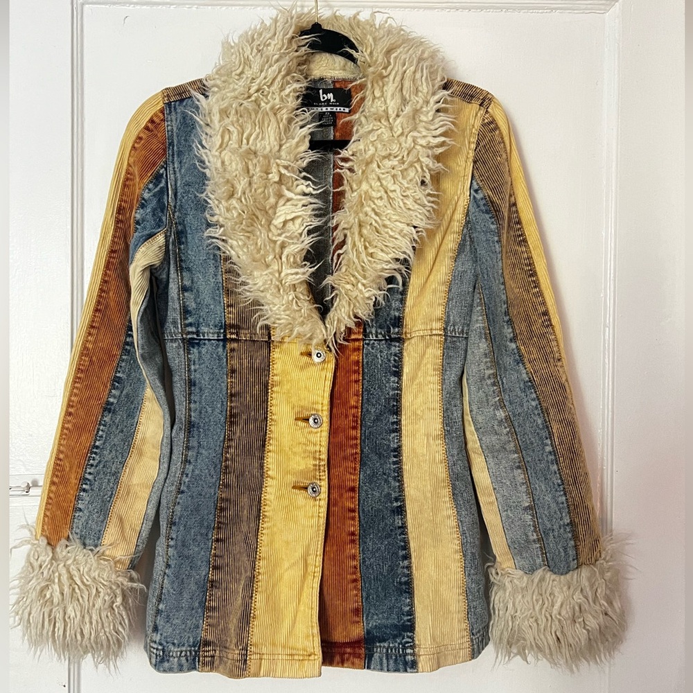 Y2K Vintage Blanc Noir Denim Penny Lane Jacket